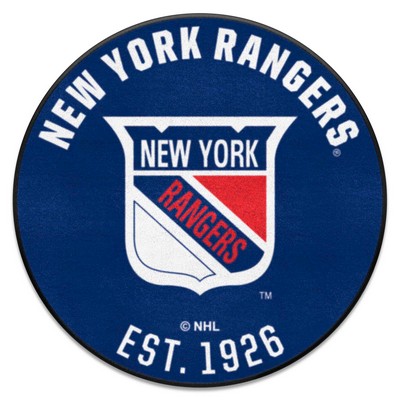 Fan Mats  LLC New York Rangers Roundel Mat Retro Blue