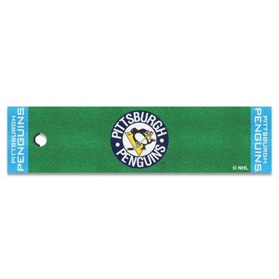 Fan Mats  LLC Pittsburgh Penguins Putting Green Mat Retro Green