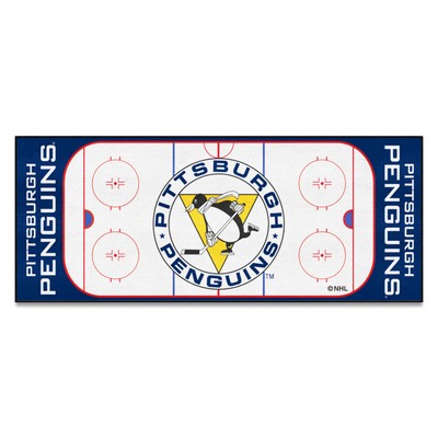 Fan Mats  LLC Pittsburgh Penguins Rink Runner Retro White