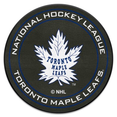 Fan Mats  LLC Toronto Maple Leafs Puck Mat Retro Black