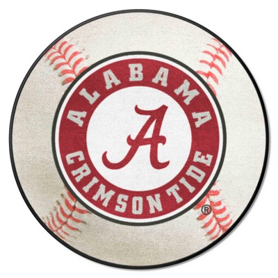 Fan Mats  LLC Alabama Crimson Tide Baseball Mat White