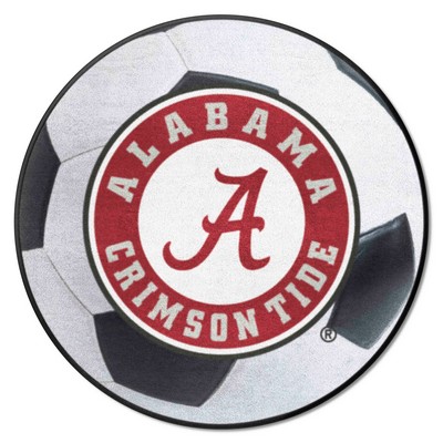 Fan Mats  LLC Alabama Crimson Tide Soccer Ball Mat White