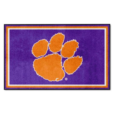 Fan Mats  LLC Clemson Tigers 4x6 Rug Purple