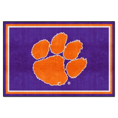 Fan Mats  LLC Clemson Tigers 5x8 Rug Purple