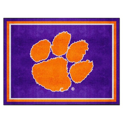 Fan Mats  LLC Clemson Tigers 8x10 Rug Purple