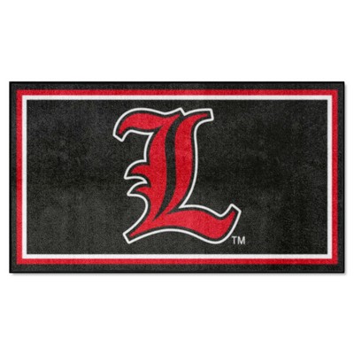 Fan Mats  LLC Louisville Cardinals 3x5 Rug Black