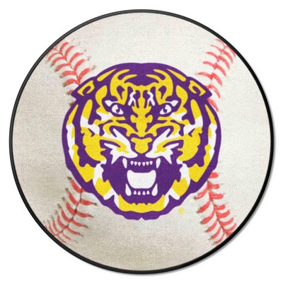 Fan Mats  LLC LSU Tigers Baseball Mat White