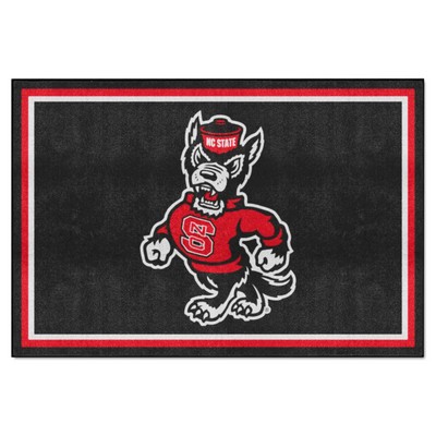 Fan Mats  LLC NC State Wolfpack 5x8 Rug Black