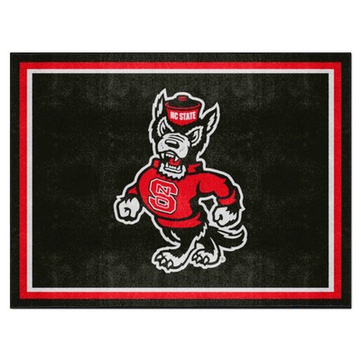 Fan Mats  LLC NC State Wolfpack 8x10 Rug Black