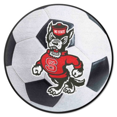 Fan Mats  LLC NC State Wolfpack Soccer Ball Mat White