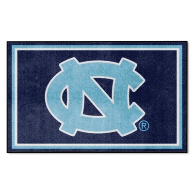 Fan Mats  LLC North Carolina Tar Heels 4x6 Rug Blue