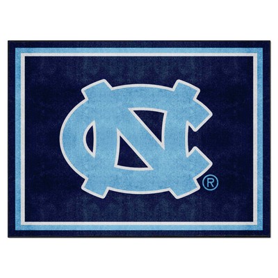 Fan Mats  LLC North Carolina Tar Heels 8x10 Rug Blue