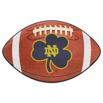 Fan Mats  LLC Notre Dame Fighting Irish Football Mat Brown