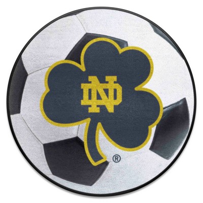 Fan Mats  LLC Notre Dame Fighting Irish Soccer Ball Mat White