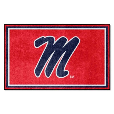 Fan Mats  LLC Ole Miss Rebels 4x6 Rug Red