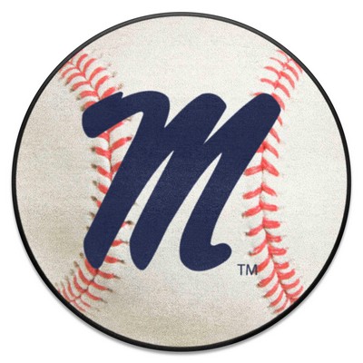 Fan Mats  LLC Ole Miss Rebels Baseball Mat White