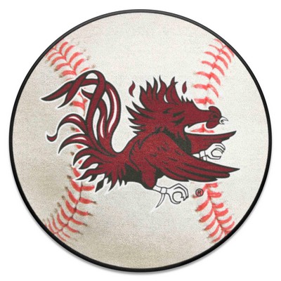 Fan Mats  LLC South Carolina Gamecocks Baseball Mat White