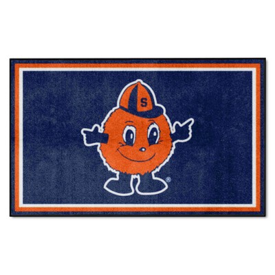 Fan Mats  LLC Syracuse Orange 4x6 Rug Navy