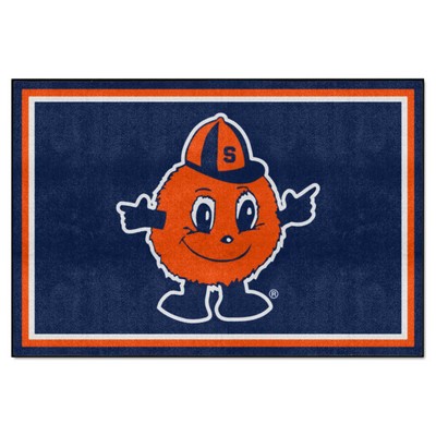 Fan Mats  LLC Syracuse Orange 5x8 Rug Navy