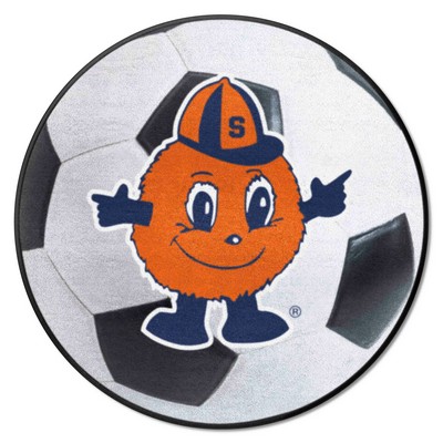 Fan Mats  LLC Syracuse Orange Soccer Ball Mat White