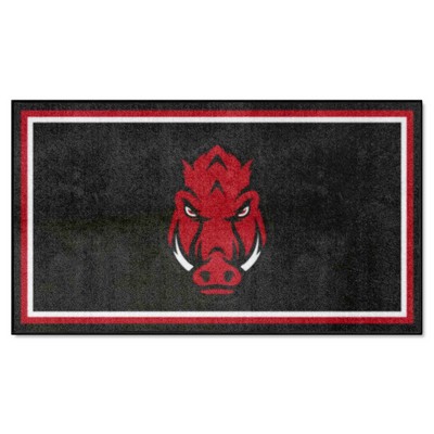 Fan Mats  LLC Arkansas Razorbacks 3x5 Rug Black