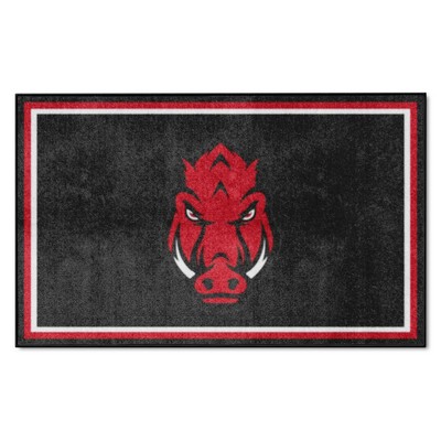 Fan Mats  LLC Arkansas Razorbacks 4x6 Rug Black