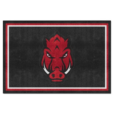 Fan Mats  LLC Arkansas Razorbacks 5x8 Rug Black