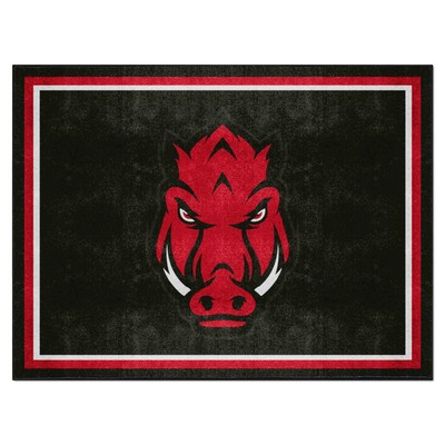 Fan Mats  LLC Arkansas Razorbacks 8x10 Rug Black