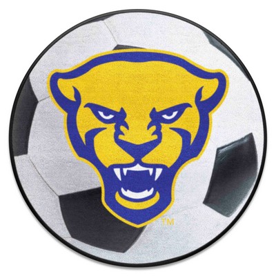 Fan Mats  LLC Pitt Panthers Soccer Ball Mat White