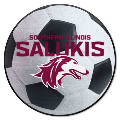 Fan Mats  LLC Southern Illinois Salukis Soccer Ball Mat White