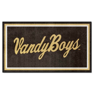 Fan Mats  LLC Vanderbilt Commodores 3x5 Rug Black