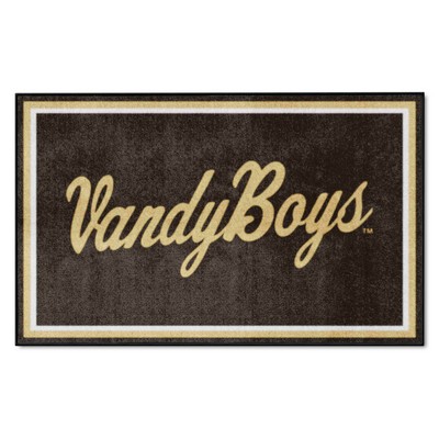 Fan Mats  LLC Vanderbilt Commodores 4x6 Rug Black