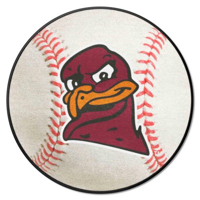 Fan Mats  LLC Virginia Tech Hokies Baseball Mat White