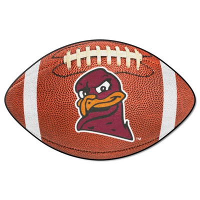 Fan Mats  LLC Virginia Tech Hokies Football Mat Brown