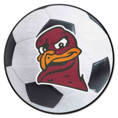 Fan Mats  LLC Virginia Tech Hokies Soccer Ball Mat White