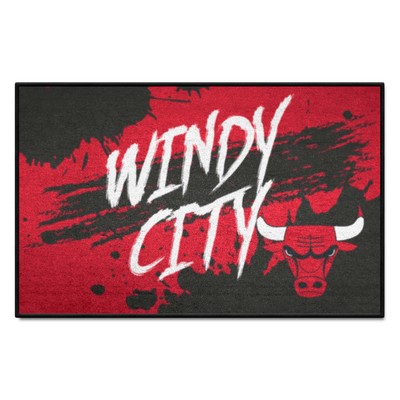 Fan Mats  LLC Chicago Bulls Starter Mat Slogan Red