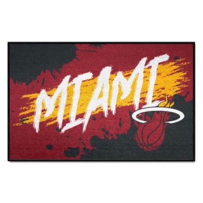 Fan Mats  LLC Miami Heat Starter Mat Slogan Red