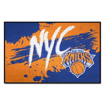 Fan Mats  LLC New York Knicks Starter Mat Slogan Orange