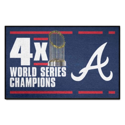 Fan Mats  LLC Atlanta Braves Starter Mat Dynasty Blue