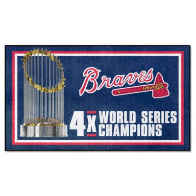 Fan Mats  LLC Atlanta Braves 3x5 Rug Dynasty Blue