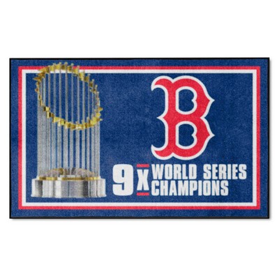 Fan Mats  LLC Boston Red Sox 4x6 Rug Dynasty Blue