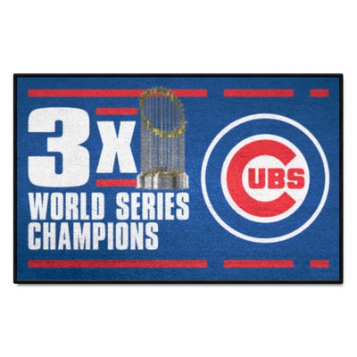 Fan Mats  LLC Chicago Cubs Starter Mat Dynasty Blue