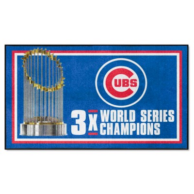 Fan Mats  LLC Chicago Cubs 3x5 Rug Dynasty Blue