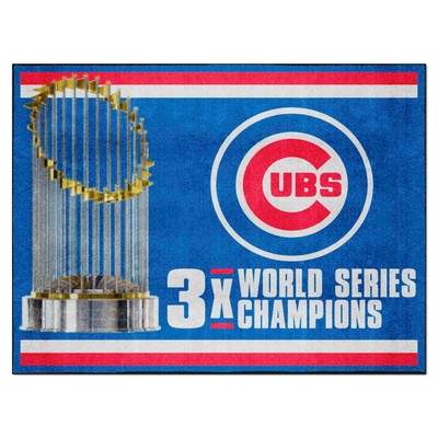 Fan Mats  LLC Chicago Cubs 8x10 Rug Dynasty Blue