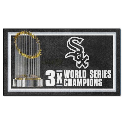 Fan Mats  LLC Chicago White Sox 3x5 Rug Dynasty Black