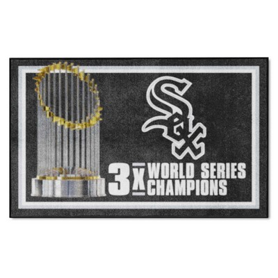 Fan Mats  LLC Chicago White Sox 4x6 Rug Dynasty Black