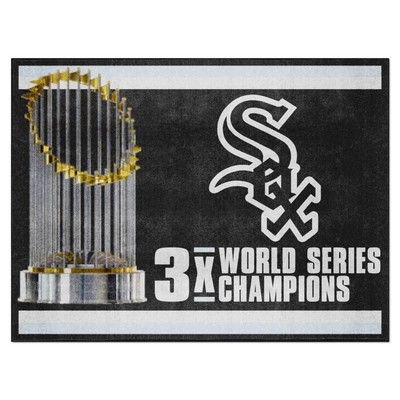 Fan Mats  LLC Chicago White Sox 8x10 Rug Dynasty Black