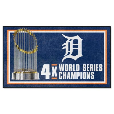 Fan Mats  LLC Detroit Tigers 3x5 Rug Dynasty Blue