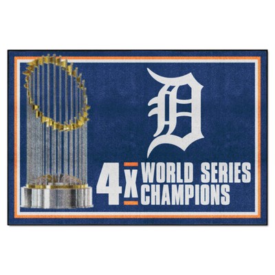 Fan Mats  LLC Detroit Tigers 5x8 Rug Dynasty Blue