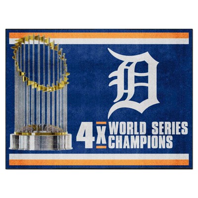 Fan Mats  LLC Detroit Tigers 8x10 Rug Dynasty Blue